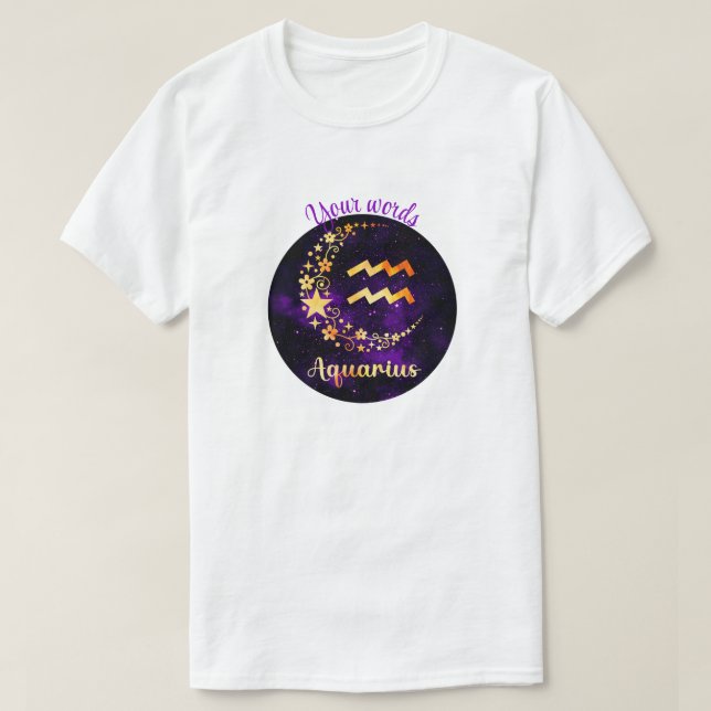 Erstellen Sie Ihre eigenen Lila Celestial Aquarius T-Shirt (Design vorne)