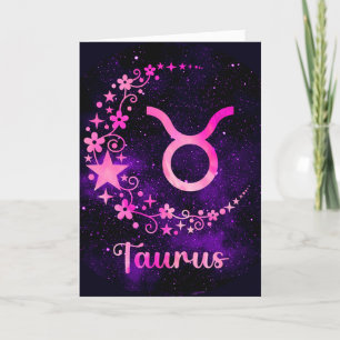 Erstellen Sie Ihre eigenen Lila Celestial Taurus Z Feiertagskarte