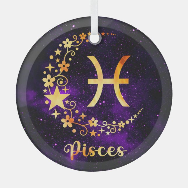 Erstellen Sie Ihre eigenen Lila Himmelspferde Zodi Ornament Aus Glas (Vorderseite)