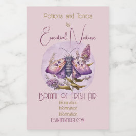 Erstellen Sie Ihre eigenen Lila Motten und Wildblu Lebensmitteletikett