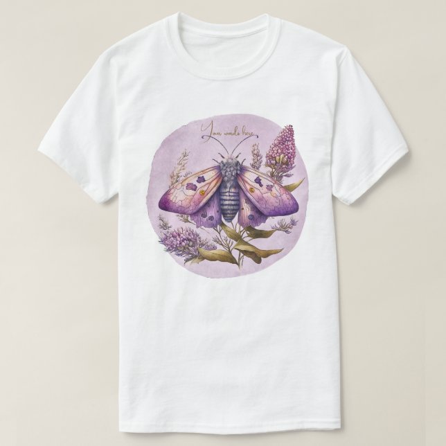 Erstellen Sie Ihre eigenen Lila Motten und Wildblu T-Shirt (Design vorne)