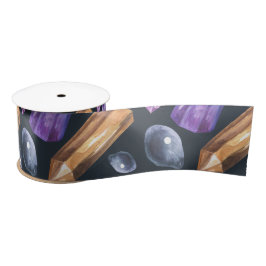 Erstellen Sie Ihre eigenen Lila- und Goldkristalle Satinband