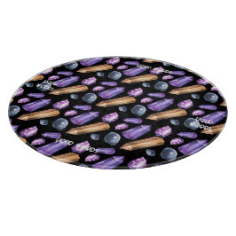 Erstellen Sie Ihre eigenen Lila- und Goldkristalle Schneidebrett