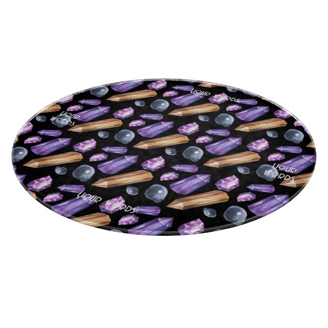 Erstellen Sie Ihre eigenen Lila- und Goldkristalle Schneidebrett (Ecke)