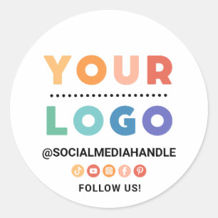 Erstellen Sie Ihre eigenen Logo-Business Social Me Runder Aufkleber
