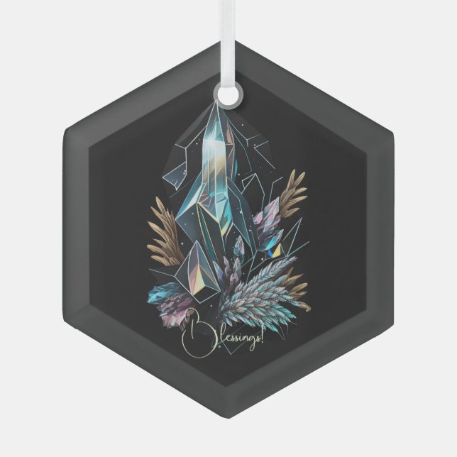 Erstellen Sie Ihre eigenen magischen Kristalle Ornament Aus Glas (Vorderseite)