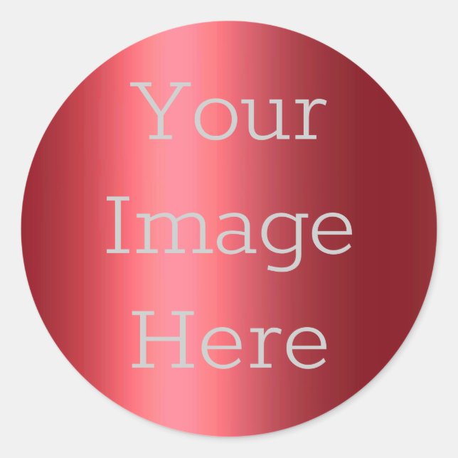 Erstellen Sie Ihre eigenen metallischen Roten Imit Runder Aufkleber (Vorderseite)
