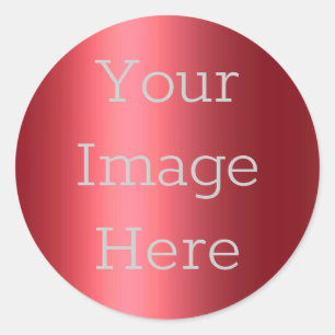 Erstellen Sie Ihre eigenen metallischen Roten Imit Runder Aufkleber