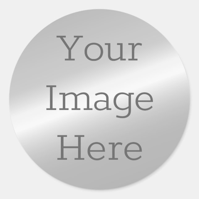 Erstellen Sie Ihre eigenen metallischen Silber-Imi Runder Aufkleber (Vorderseite)
