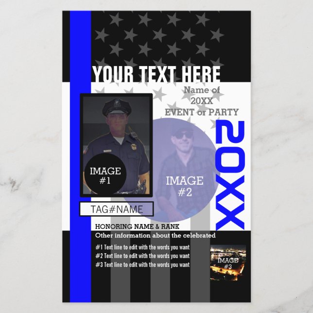 Erstellen Sie Ihre eigenen mit 3 Bildern und 9 Tex Flyer (Vorne)