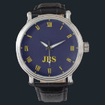 Erstellen Sie Ihre eigenen Mit Monogramm Initialen Armbanduhr<br><div class="desc">Angepasste, personalisierte Armbanduhr. Einfache Eingabe der Monogramm-Initialen. Erstellen Sie eine elegante, individuelle Uhr für Vater, Braut, Bräutigam, Ehefrau, Ehemann, Schwester, Bruder, Großmutter, Großvater, Freund. Macht ein großartiges Geschenk für den Tag der Mutter, den Tag des Vaters, Geburtstag, Hochzeit, Hochzeitstag, Heiratsjubiläum, Weihnachten, Feiertagen und vieles mehr. Wählen Sie den Stil der...</div>
