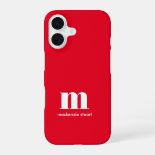 Erstellen Sie Ihre eigenen Mit Monogramm modernen  iPhone 16 Hülle
