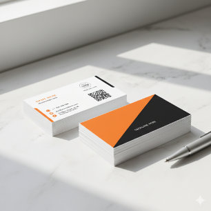 Erstellen Sie Ihre eigenen modernen Orange & Black Visitenkarte