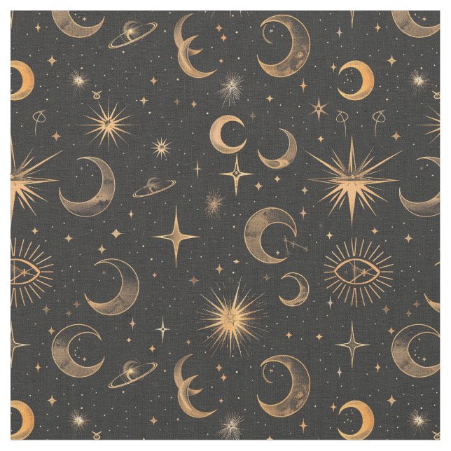 Erstellen Sie Ihre eigenen Monde & Planeten Celest Stoff (Nahaufnahme)