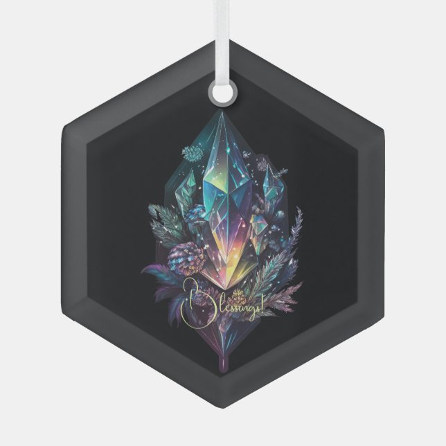 Erstellen Sie Ihre eigenen mystischen Kristalle Ornament Aus Glas (Vorderseite)