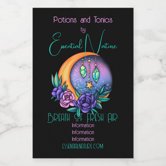 Erstellen Sie Ihre eigenen Niedlichen Kristalle, M Lebensmitteletikett (Einzelnes Label)