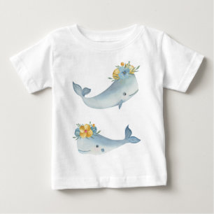 Erstellen Sie Ihre eigenen Niedlichen Wale und Blu Baby T-shirt