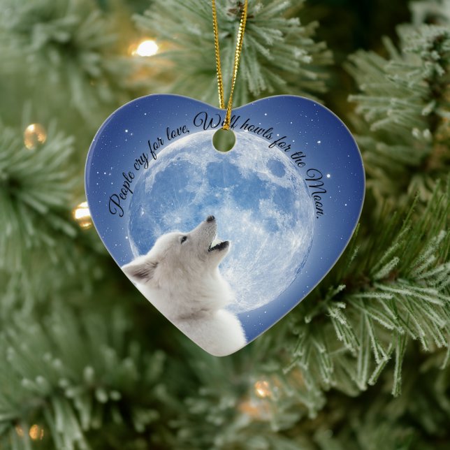 Erstellen Sie Ihre eigenen Niedlichen Wolfshauben  Keramik Ornament (Baum)