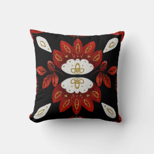 Erstellen Sie Ihre eigenen Nordic Red & Gold Folk Kissen