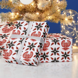 Erstellen Sie Ihre eigenen nordischen Red Bird & S Geschenkpapier
