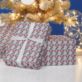 Erstellen Sie Ihre eigenen nordischen Weihnachtsfe Geschenkpapier