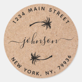 Erstellen Sie Ihre eigenen Palmen rund um die Rück Runder Aufkleber