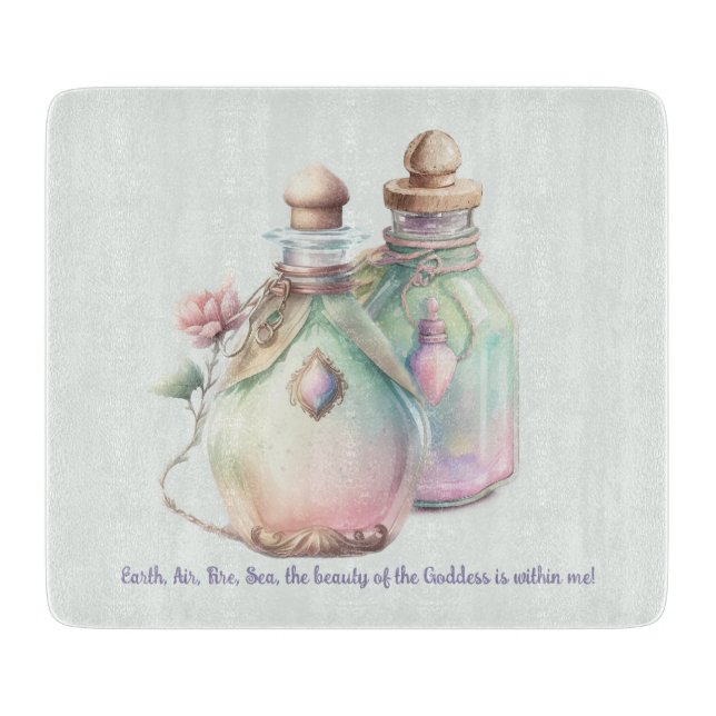 Erstellen Sie Ihre eigenen Parfümflaschen Schneidebrett (Vorderseite)