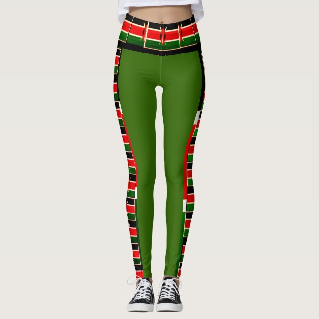 Erstellen Sie Ihre eigenen Patriot Kenya National  Leggings (Vorderseite)