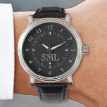 Erstellen Sie Ihre eigenen Personalisierten Initia Armbanduhr<br><div class="desc">Erstellen Sie Ihre eigene personalisierte Armbanduhr mit Ihrem individuellen Monogramm. Fügen Sie Ihre Initialen oder benutzerdefinierten Text, um etwas wirklich Einzigartiges zu erstellen. Um diese Designvorlage zu bearbeiten, bearbeiten Sie einfach die Textfelder wie oben gezeigt. Sie können sogar mehr Text oder Bilder hinzufügen, Schriftart und Farben anpassen. Leckerei selbst oder...</div>