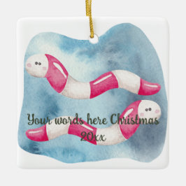 Erstellen Sie Ihre eigenen Pfefferminzwürmer Weihn Keramikornament