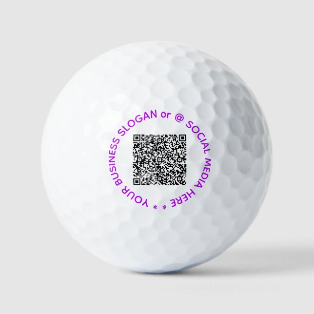 Erstellen Sie Ihre eigenen QR-Code-Stempel Golfbäl Golfball (Vorderseite)