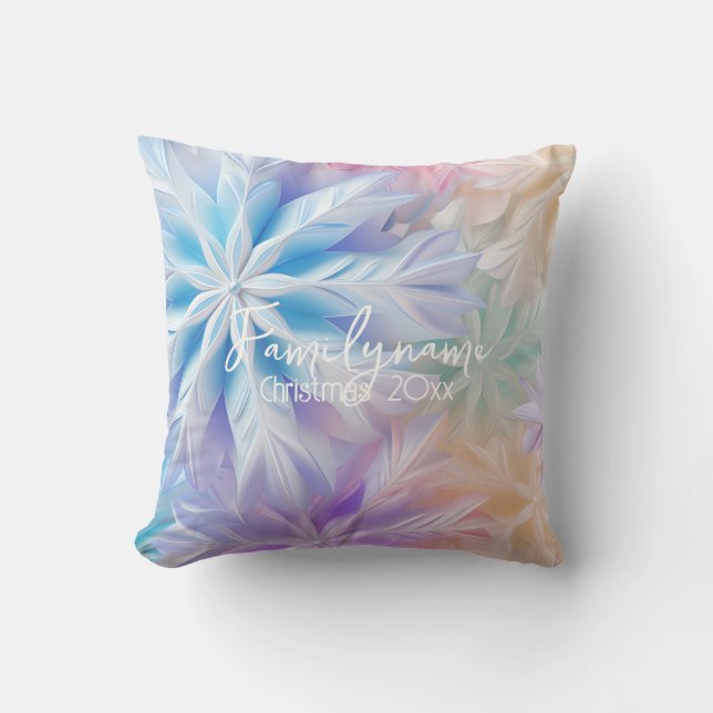 Erstellen Sie Ihre eigenen Rainbow Weihnachtsschne Kissen (Vorderseite)