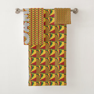Erstellen Sie Ihre eigenen Rasta-Farbmotive Badeha Badhandtuch Set