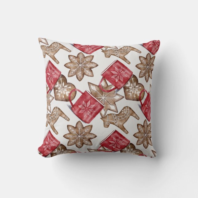 Erstellen Sie Ihre eigenen Red & Gold Hyge Cookies Kissen (Vorderseite)