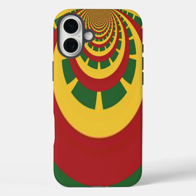 Erstellen Sie Ihre eigenen Red Golden Green Jamaik Case-Mate iPhone Hülle (Rückseite)