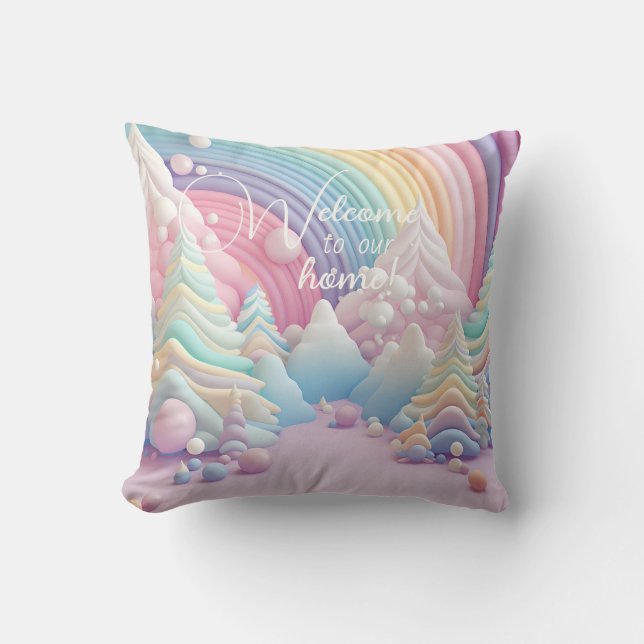 Erstellen Sie Ihre eigenen Regenbogen-Süßigkeiten  Kissen (Vorderseite)