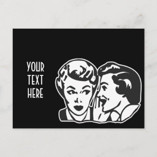 ERSTELLEN SIE IHRE EIGENEN RETRO-KLATSCH-LADY-GESC POSTKARTE