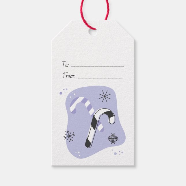 Erstellen Sie Ihre eigenen Retro Lila Süßspeisen W Geschenkanhänger (Vorderseite)