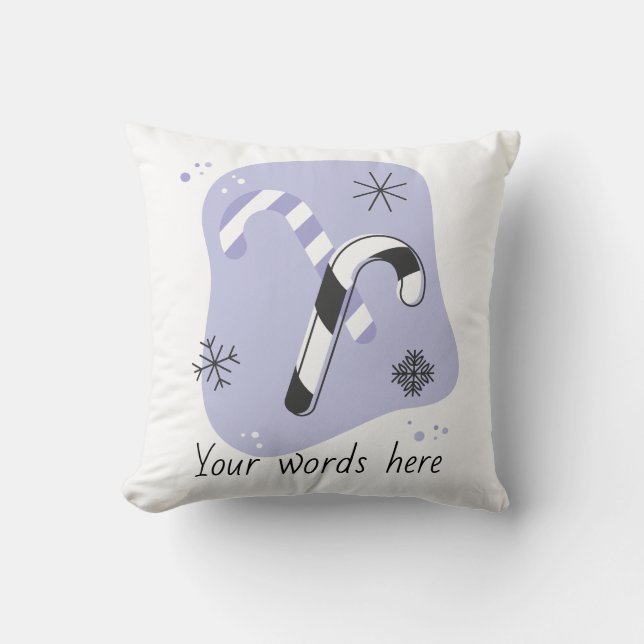 Erstellen Sie Ihre eigenen Retro Lila Süßspeisen W Kissen (Vorderseite)