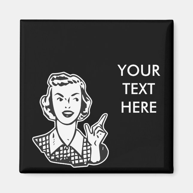 ERSTELLEN SIE IHRE EIGENEN RETRO MAD HOUSEWIFE GIF MAGNET (Vorne)