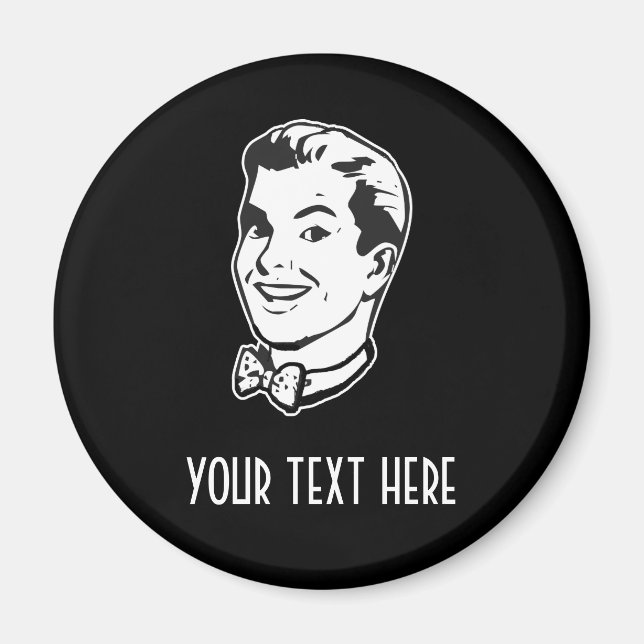 ERSTELLEN SIE IHRE EIGENEN RETRO TYP BOW KRAWATTE  MAGNET (Vorne)