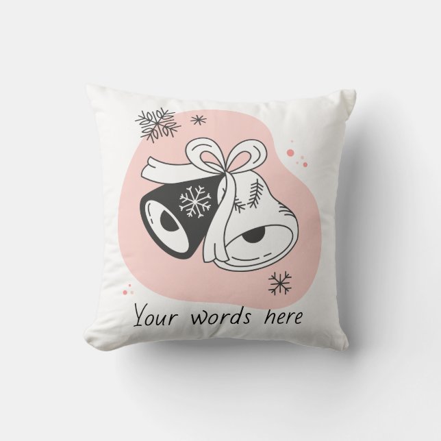 Erstellen Sie Ihre eigenen Retro Weihnachtsglocken Kissen (Vorderseite)