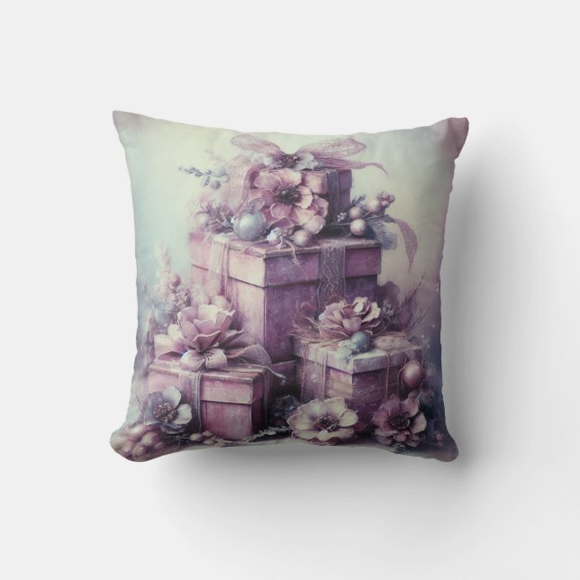 Erstellen Sie Ihre eigenen romantischen Lila- und  Kissen (Vorderseite)