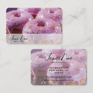 Erstellen Sie Ihre eigenen rosa Donuts Visitenkarte