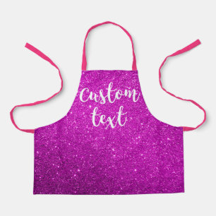Erstellen Sie Ihre eigenen rosa Glitzer Personalis Schürze