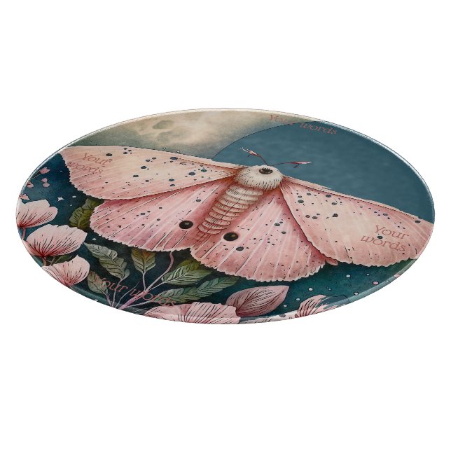 Erstellen Sie Ihre eigenen rosa Mondmotten und Blu Schneidebrett (Ecke)