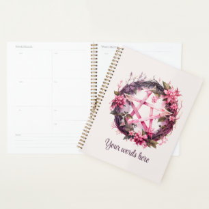 Erstellen Sie Ihre eigenen rosa Pentagramm-Blume Planer