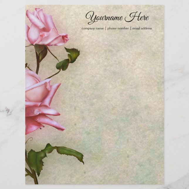 Erstellen Sie Ihre eigenen rosa Rosen (Vorderseite)