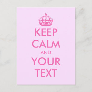 Erstellen Sie Ihre eigenen rosa, ruhige Textpostka Postkarte