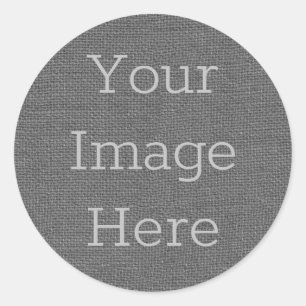 Erstellen Sie Ihre eigenen Schiefergrauen Burlap L Runder Aufkleber